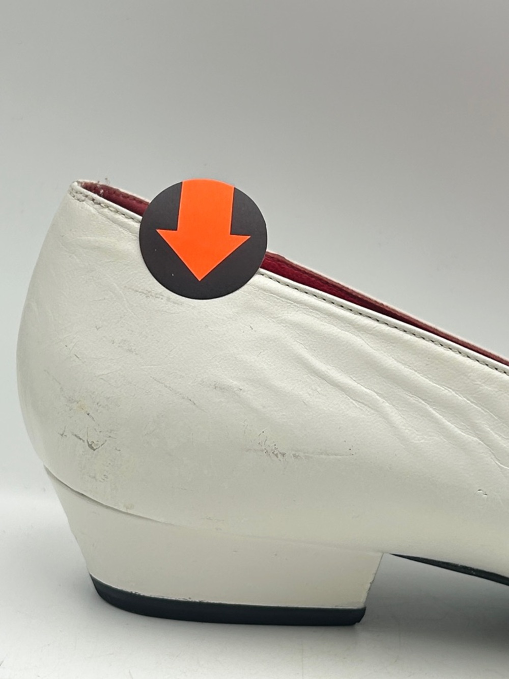 YSL Cap Toe Pumps Leather Vintage Shoes Womans 10 Black White Old Money - Picture 14 of 15